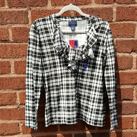 NWT Chaps Sz L 100% Cotton Buffalo Plaid - Picture 2 of 4